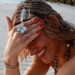 Squeeze-London-Rose-of-Sharon-Flower-Two-Part-Hibiscus-Petal-White-Enamel-Statement-Cocktail-Ring-Double-Ring-Sterling-Silver-Gold-Plated-Floral