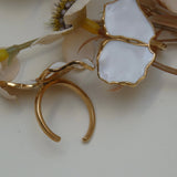 Squeeze-London-Rose-of-Sharon-Flower-Two-Part-Hibiscus-Petal-White-Enamel-Statement-Cocktail-Ring-Double-Ring-Sterling-Silver-Gold-Plated-Floral