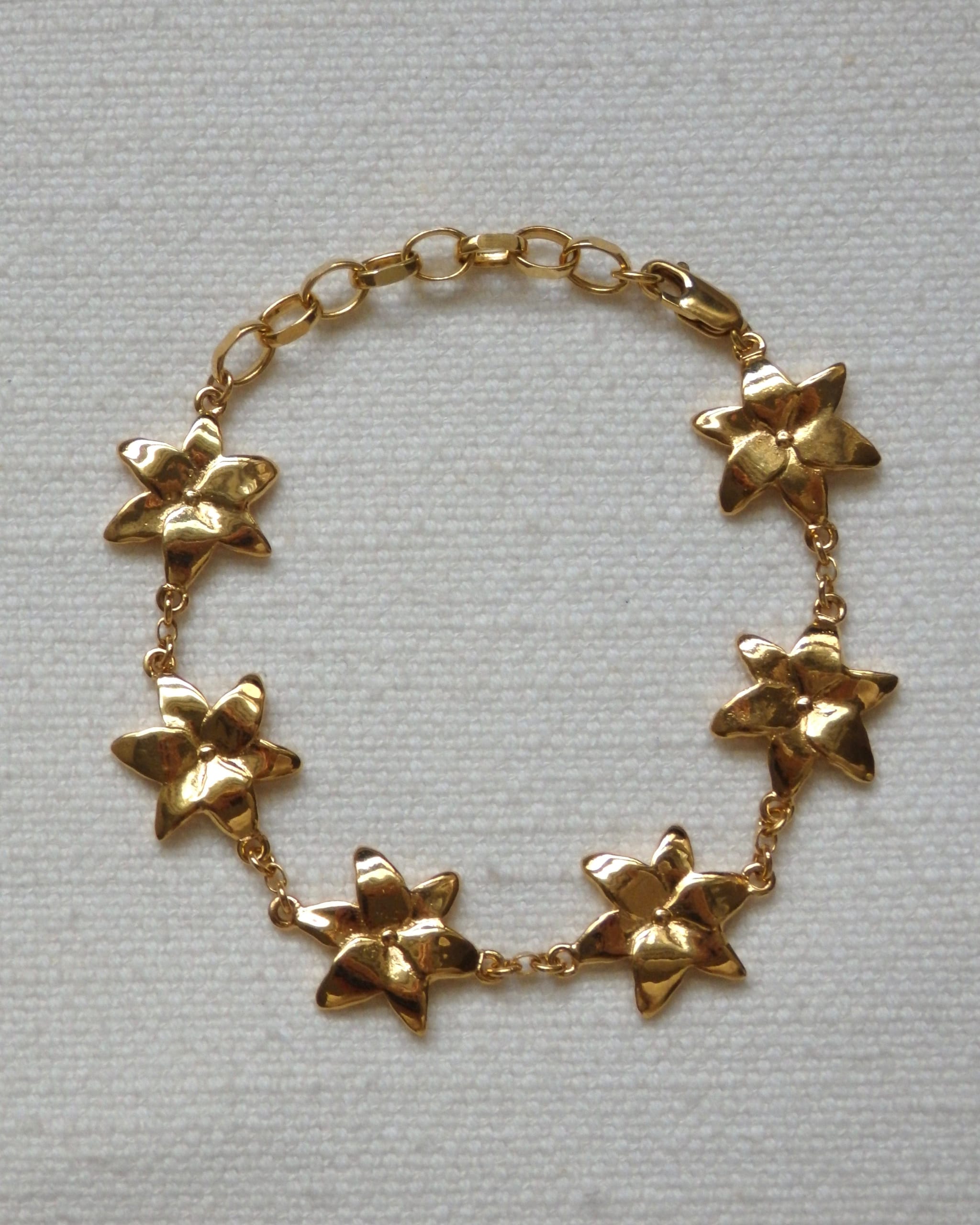 Squeeze-London-Rosella-Dream-Flower-Charm-Bracelet-Gold-Vermeil-Sterling-Silver