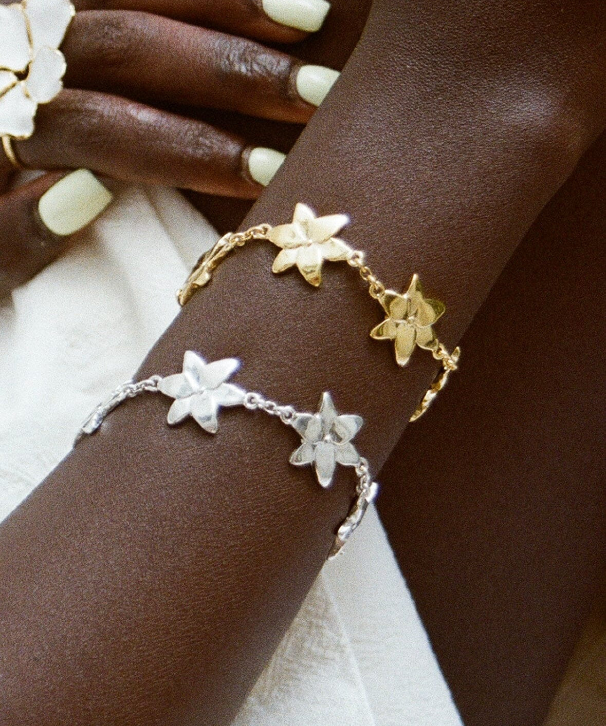 Squeeze-London-Rosella-Dream-Flower-Charm-Bracelet-Gold-Vermeil-Sterling-Silver