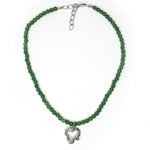 Tilly-Sudbsury-Sad-Girl-Beads-Beaded-Molten-Heart-Pendant-Necklace-Green-sterling-Silver