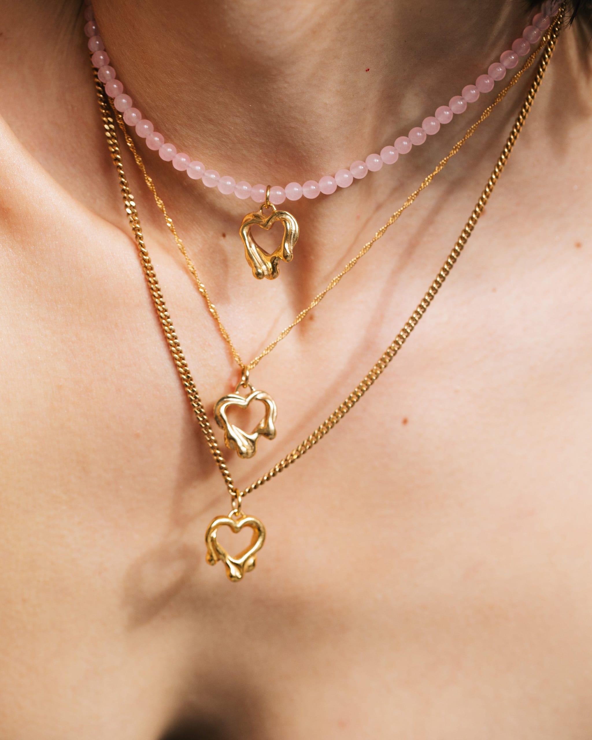 Tilly-Sudbsury-Molten-Melting-Heart-Pendant-Chain-Necklace-STerling-Silver-Gold-vermeil-solid-gold