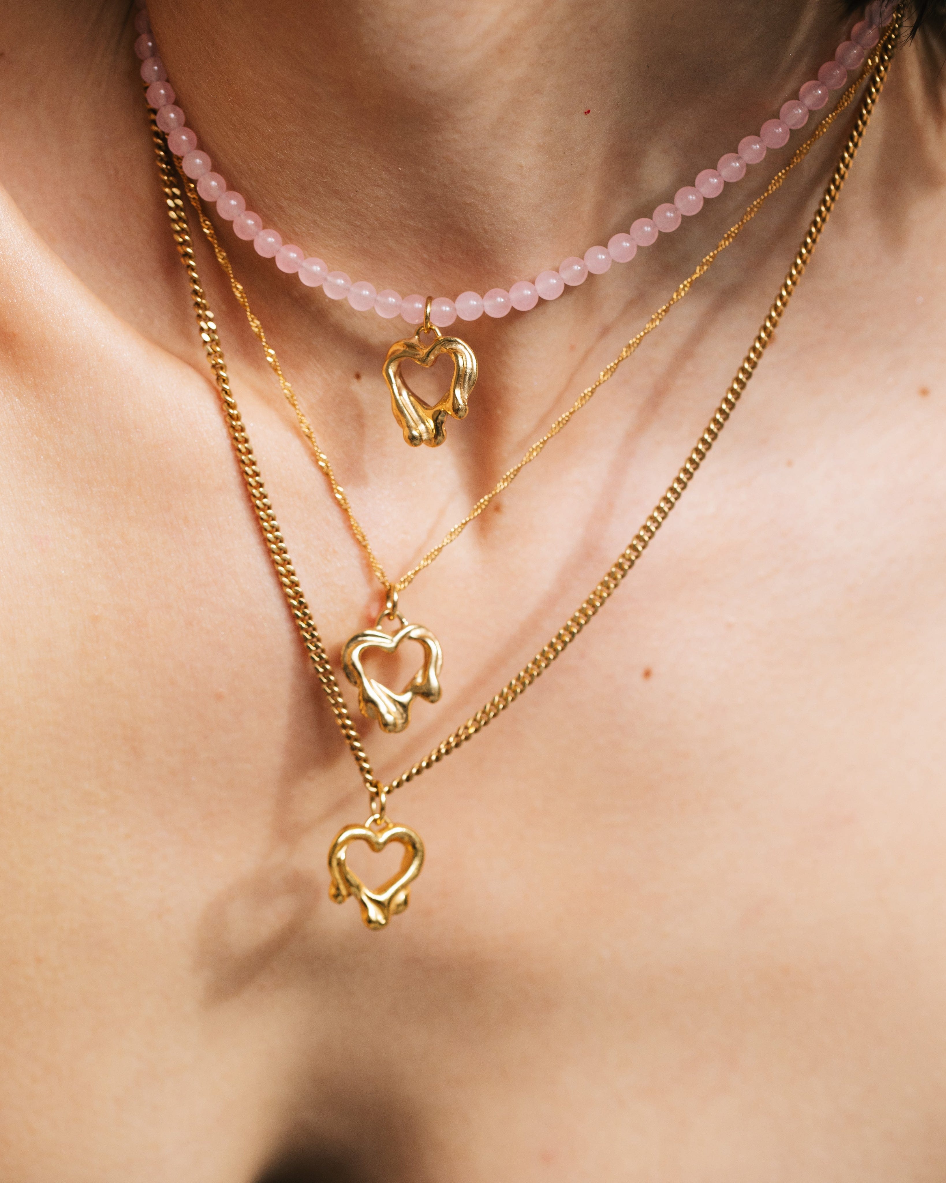 Tilly-Sudbsury-Molten-Melting-Heart-Pendant-Chain-Necklace-STerling-Silver-Gold-vermeil-solid-gold