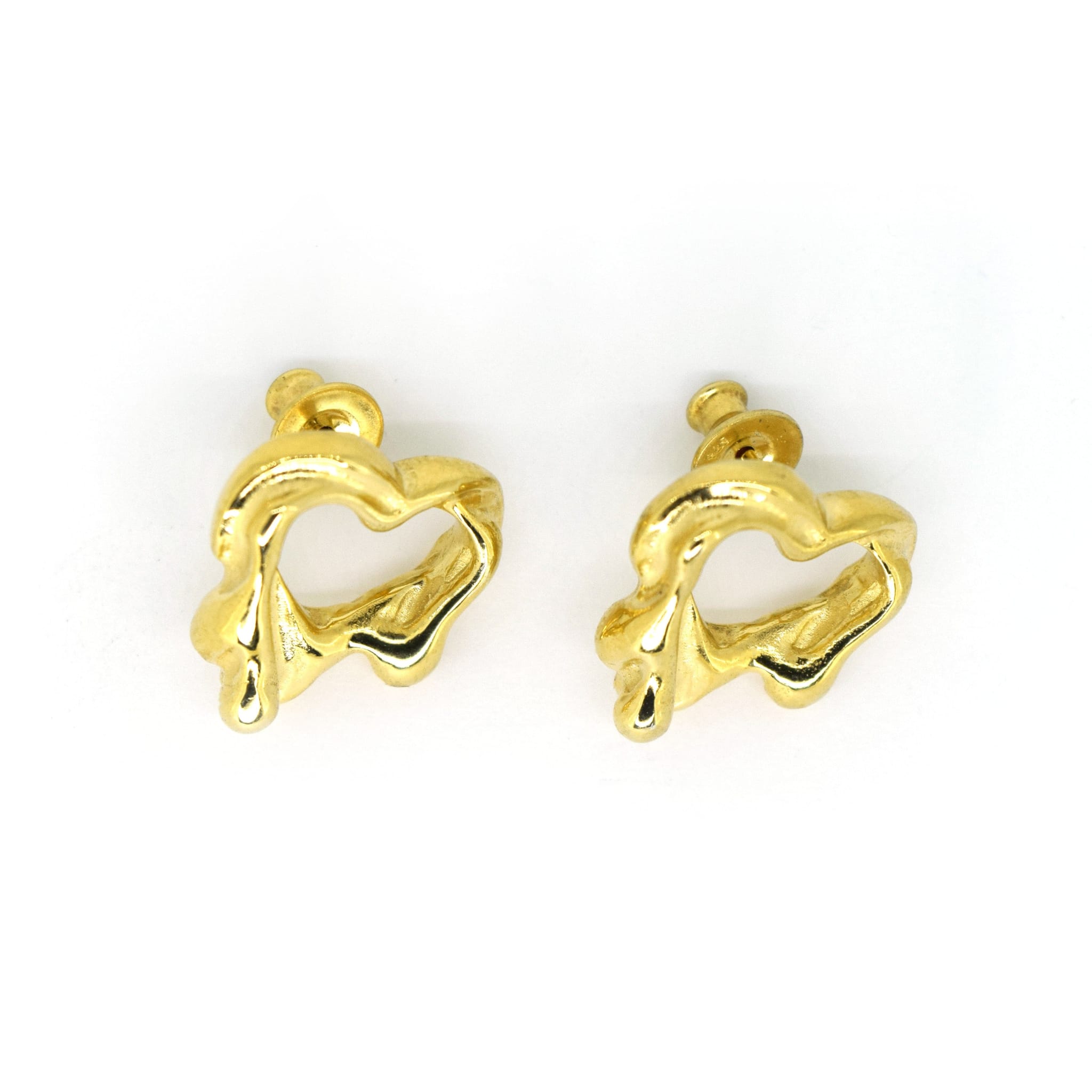 Tilly-Sudsbury-Sad-Girl_heart_molten_stud-statement-chunky-earrings-solid-gold