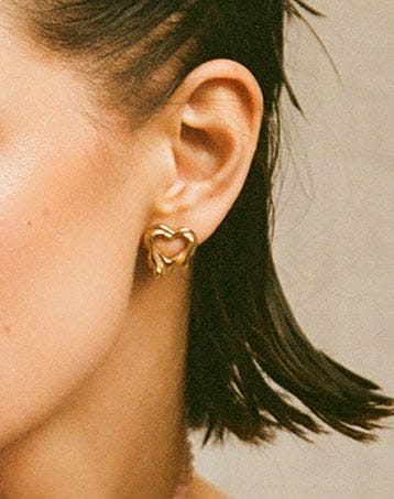 Sad Girl Studs - Golden