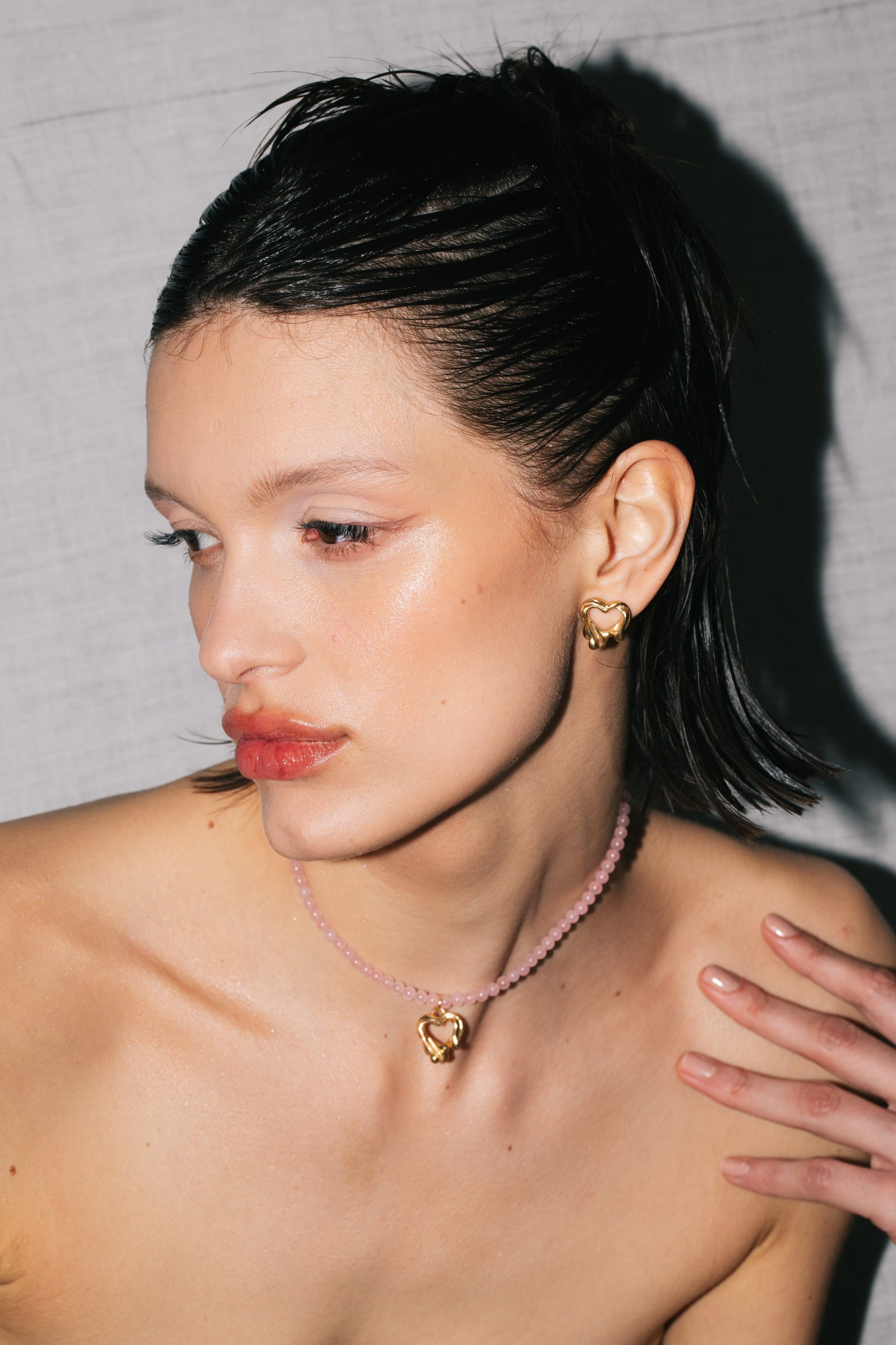 Sad Girl Studs - Golden