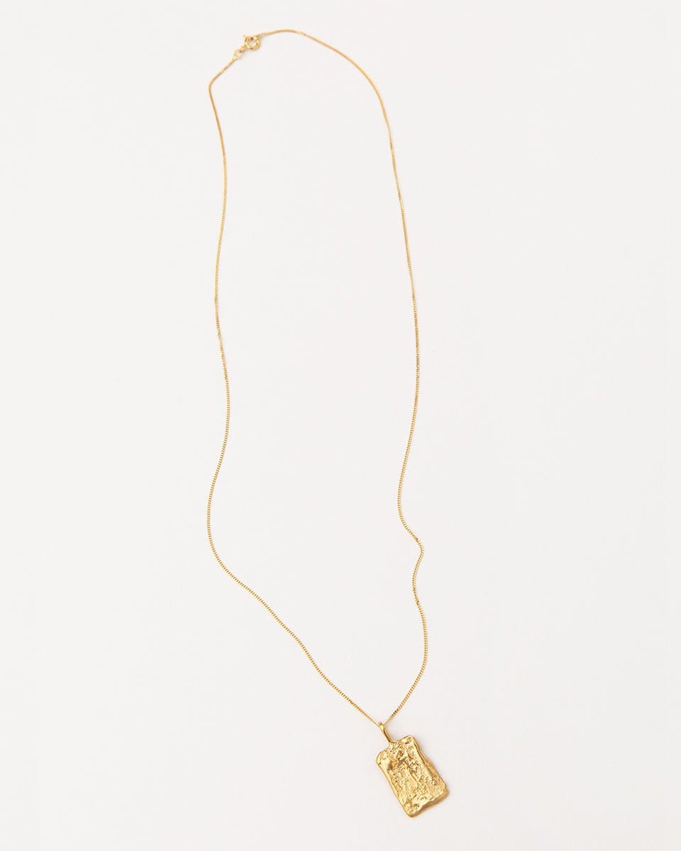 Carolina-de-Barros-Rectangle-Textured-Pendant-Sal-Necklace-18ct-Gold-Plated-Sterling-Silver 