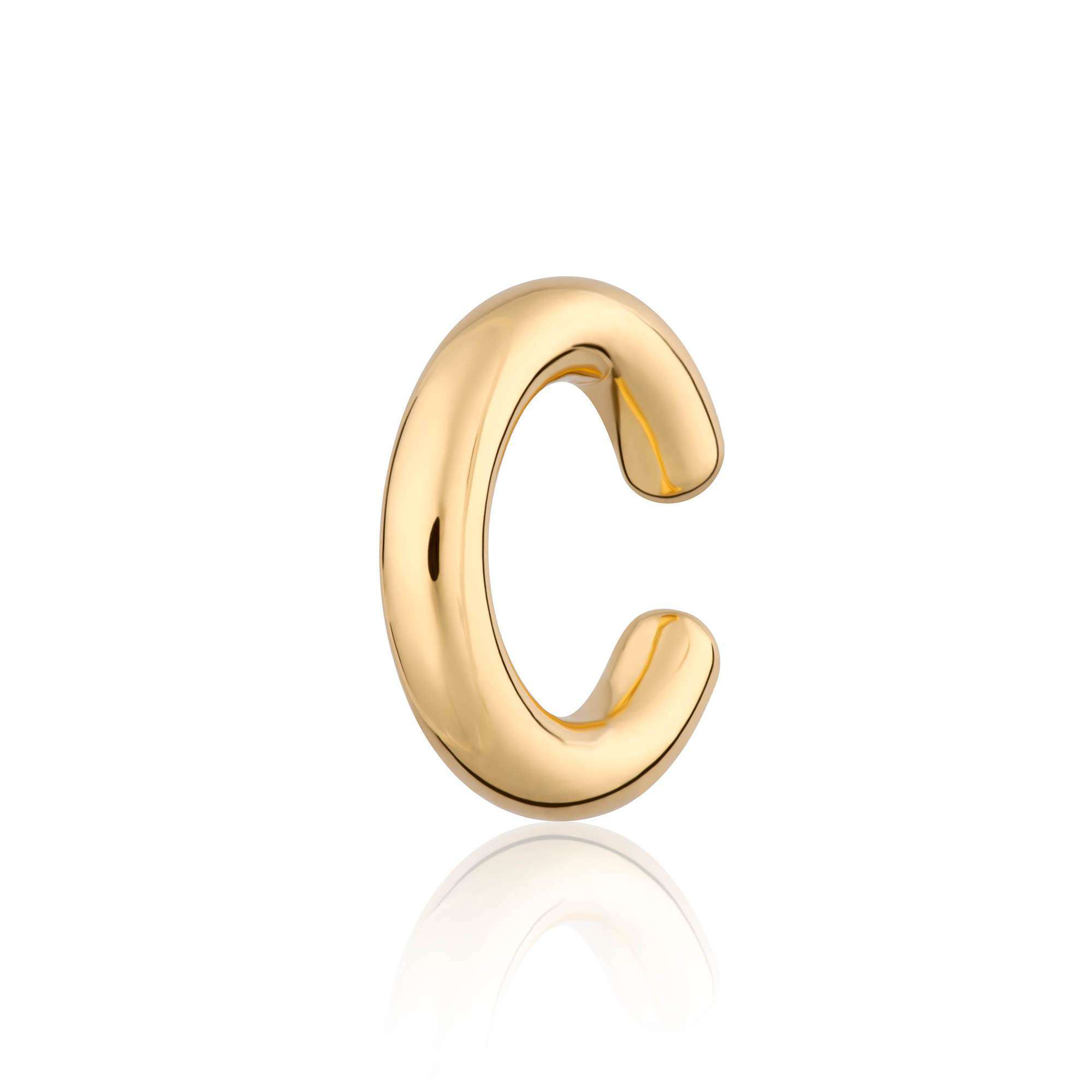 scream-pretty-Chunky-Single-statement-Ear-Cuff-silver-gold-plated-demifine-curated-ear-stack-stacking-cool-piercings-jewellery-earrings-contemporary-minimal-sleek-cool-edgy-trending