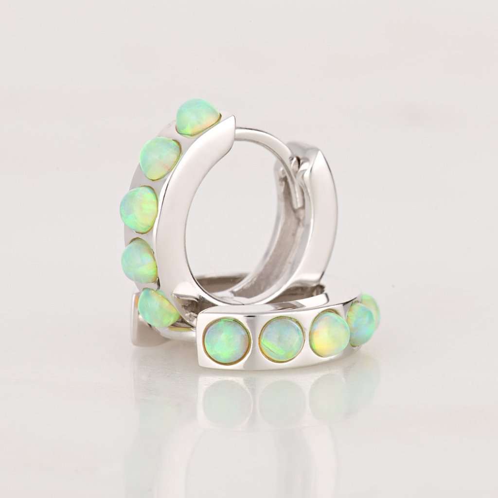 scream-pretty-lime-green-opal-gemstone-huggie-hoop-hoops-earrings-stone-cool-ear-stack-stacking-jewellery-demifine-everyday-colourful-90s