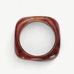 Sculpted Square Bangle - Golden