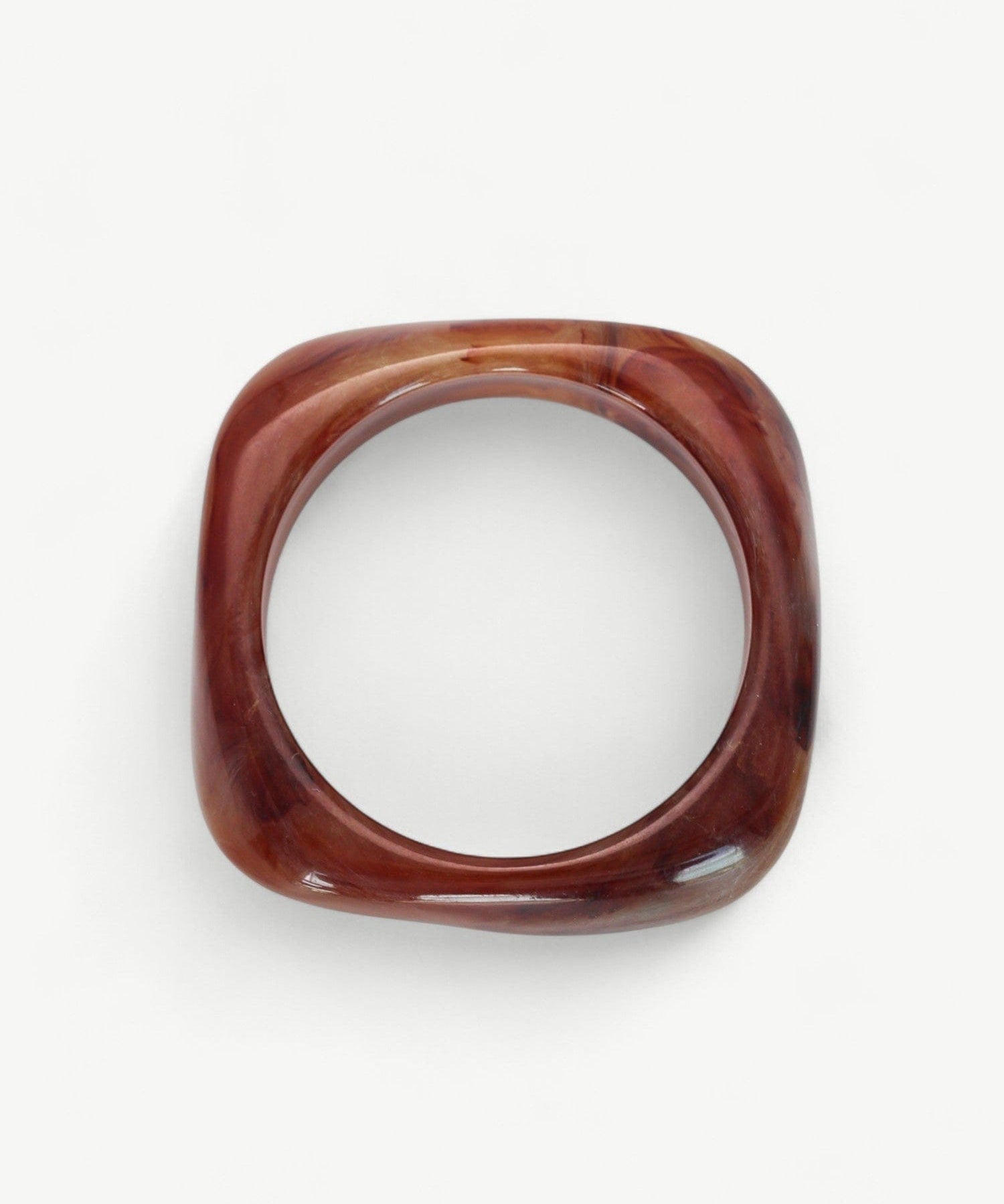 Sculpted Square Bangle - Golden