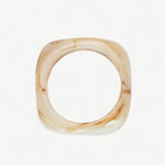 Sculpted Square Bangle - Golden