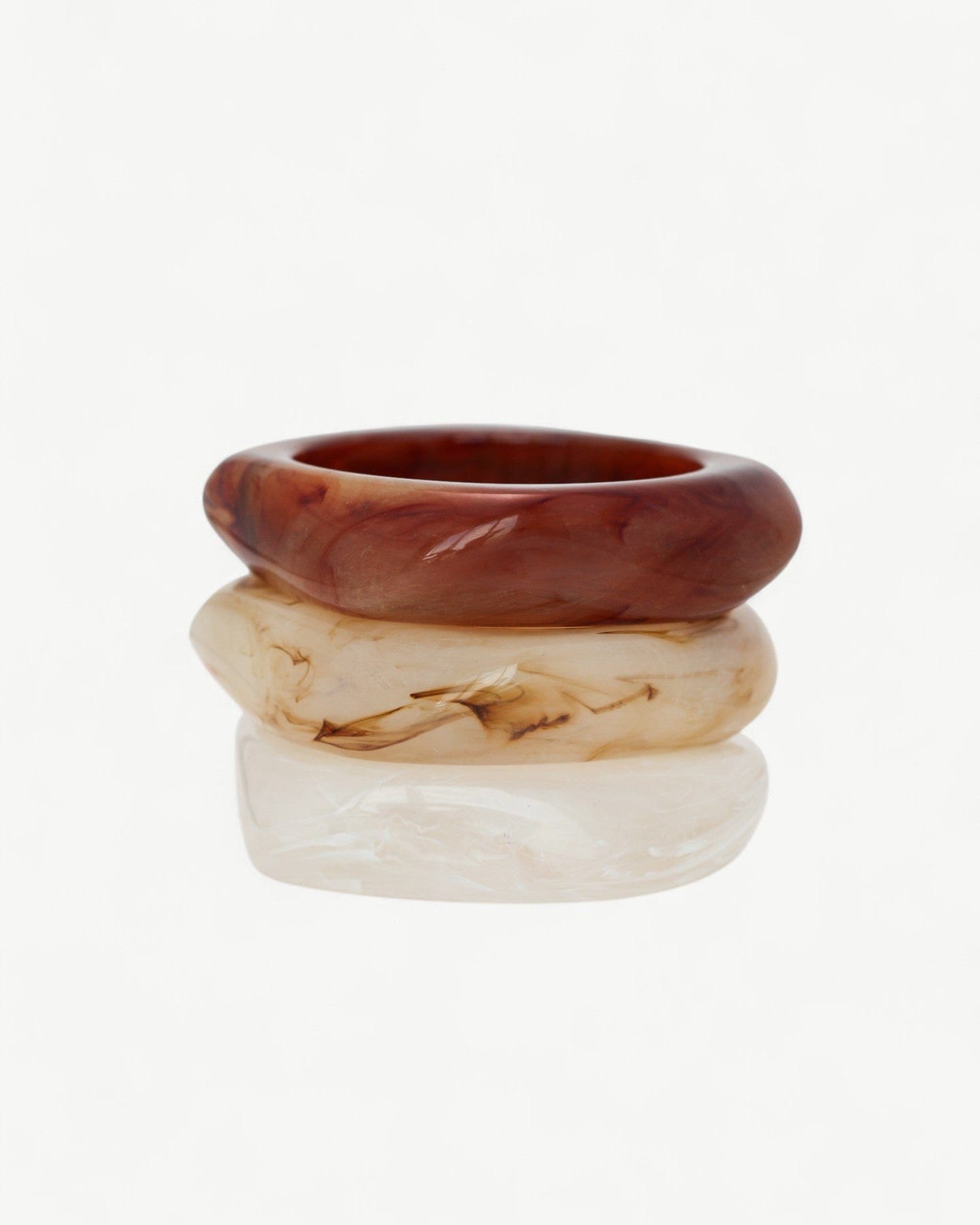 Sculpted Square Bangle - Golden
