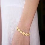 Feggeri-Selene-Anicent-Greek-Coin-Vintage-Inspired-Charm-Bracelet-Gold-Vermeil-Summer-Jewellery-Wrist-Stacking