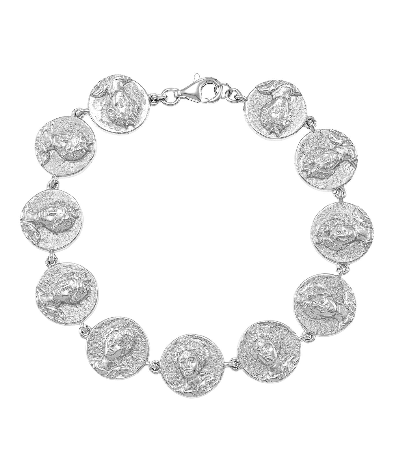 Feggeri-Selene-Charm-Coin-Bracelet-Silver