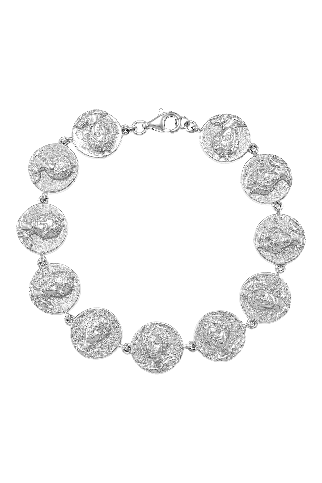 Feggeri-Selene-Charm-Coin-Bracelet-Silver