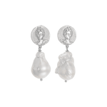 Feggeri-Selene-Ancient-Antique-Vintage-Style-Coin-Goddess-Pearl-Drop-Bead-Statement-Beach-Earrings