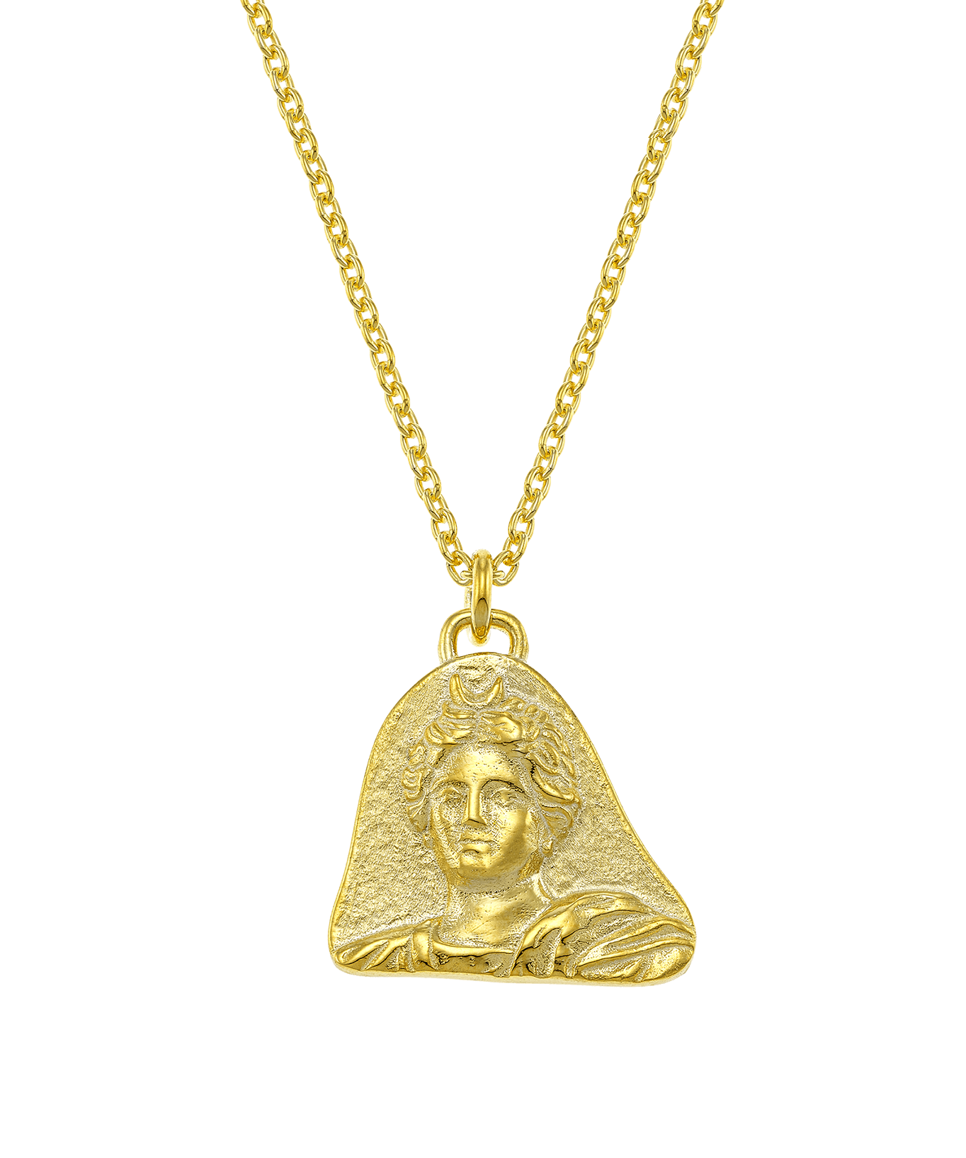 Feggeri-Selene-Pendant-Antique-Goddess-Necklace-Gold-Vermeil-Antique-Vintage-Emblem-Chunky-Statement