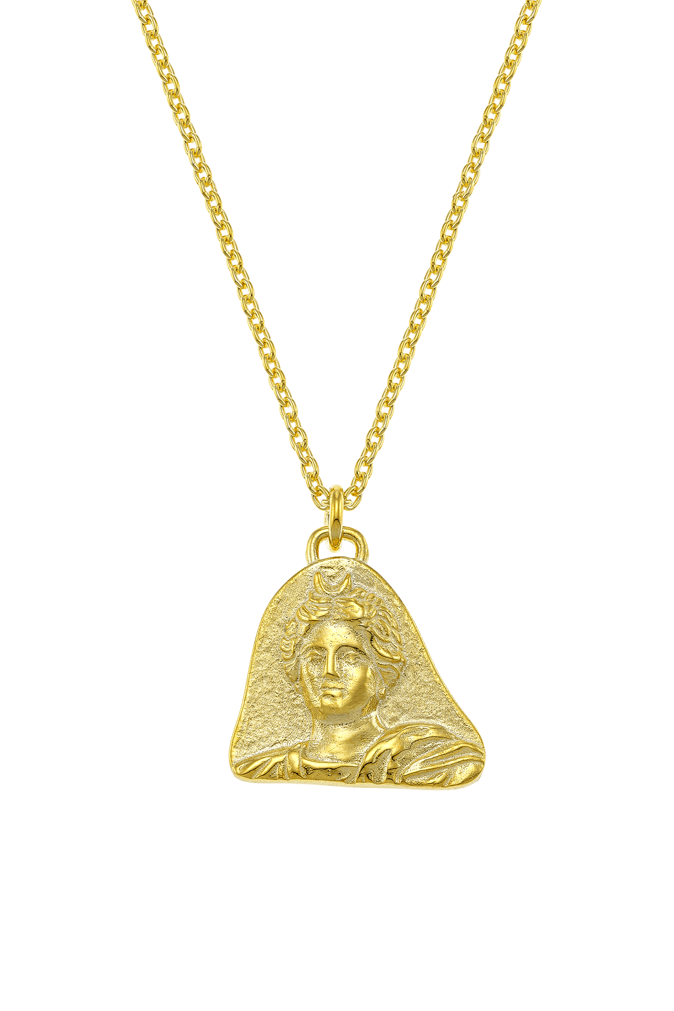 Feggeri-Selene-Pendant-Antique-Goddess-Necklace-Gold-Vermeil-Antique-Vintage-Emblem-Chunky-Statement