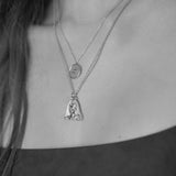 Feggeri-Selene-Antique-Vintage-Style-Ancient-Goddess-Emblem-Chunky-Layering-Pendant-Necklace-Sterling-Silver-Chain