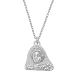Feggeri-Selene-Antique-Vintage-Style-Ancient-Goddess-Emblem-Chunky-Layering-Pendant-Necklace-Sterling-Silver-Chain