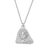 Feggeri-Selene-Antique-Vintage-Style-Ancient-Goddess-Emblem-Chunky-Layering-Pendant-Necklace-Sterling-Silver-Chain