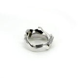 Tilly-Sudsbury-Chunky-Sterling-Silver-Shell-Ring-Curved-Molten-Texture-Textured-Statement-Cocktail-Ring