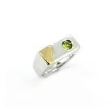 Signet Ring with a Twist, Peridot