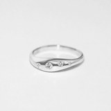 Blume-Jewellery-Sterling-Silver-Wave-Bombe-Ring-Lab-Diamond-Chunky-Statement-Band-Handmade-Contemporary-Cool-Jewellery-UK-5-Stones-Clear1