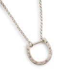 Sparkly Silver Horseshoe Connector Necklace