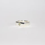 Blume-Jewelery-Single-Stone-Signet-Ring-Sterling-Silver-Rectangle-Pinky-Ring-Gemstone-Peridot-Garnet-Aquamarine-Citrine-Amethyst-UK-Handmade-Cool-Effortless-Heirloom-Everyday-Chunky-Staple-Ring-Stacking