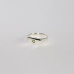 Blume-Jewelery-Single-Stone-Signet-Ring-Sterling-Silver-Rectangle-Pinky-Ring-Gemstone-Peridot-Garnet-Aquamarine-Citrine-Amethyst-UK-Handmade-Cool-Effortless-Heirloom-Everyday-Chunky-Staple-Ring-Stacking