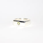 Blume-Jewelery-Single-Stone-Signet-Ring-Sterling-Silver-Rectangle-Pinky-Ring-Gemstone-Peridot-Garnet-Aquamarine-Citrine-Amethyst-UK-Handmade-Cool-Effortless-Heirloom-Everyday-Chunky-Staple-Ring-Stacking