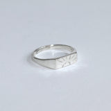 Blume-Jewellery-Sunset-Sterling-silver-signet-ring-chunky-Classic-everyday-hand-engraved-sun-design-motif-jewellery-timeless