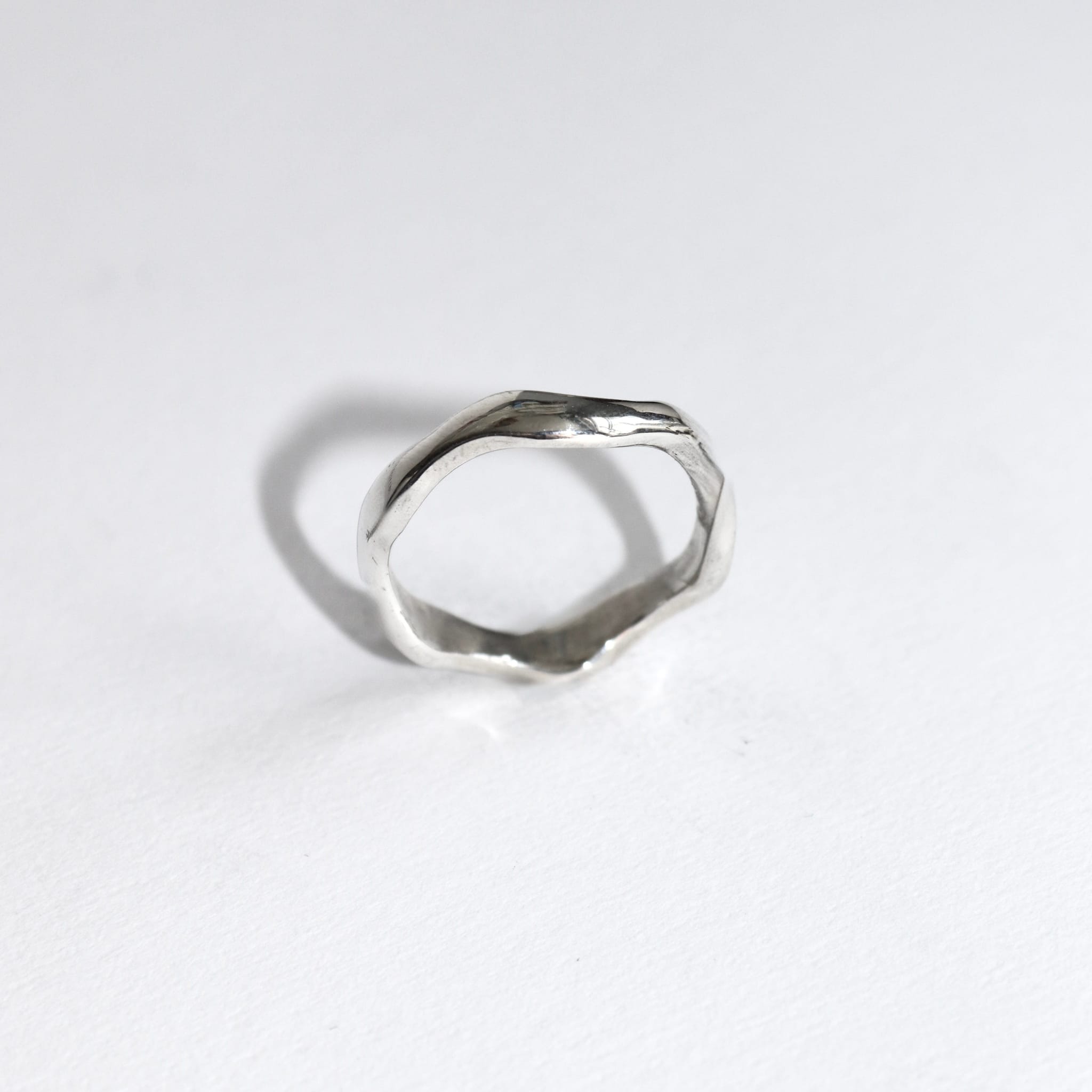 Silver Wave Ring - Golden