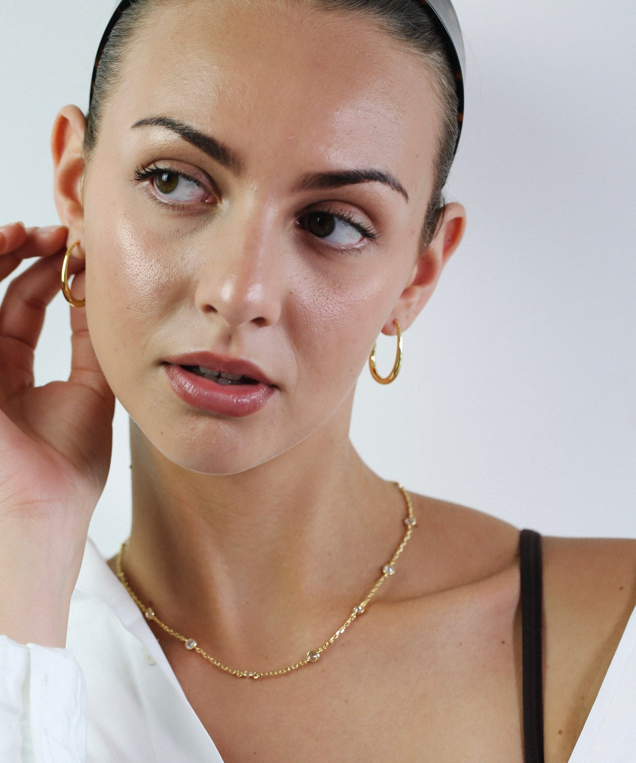 Slim Hoops Earrings Gold - Golden