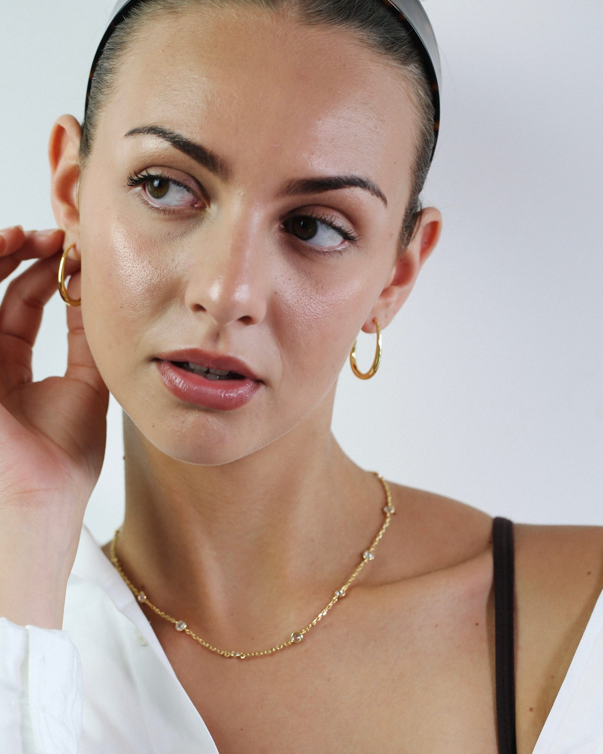 Slim Hoops Earrings Gold - Golden