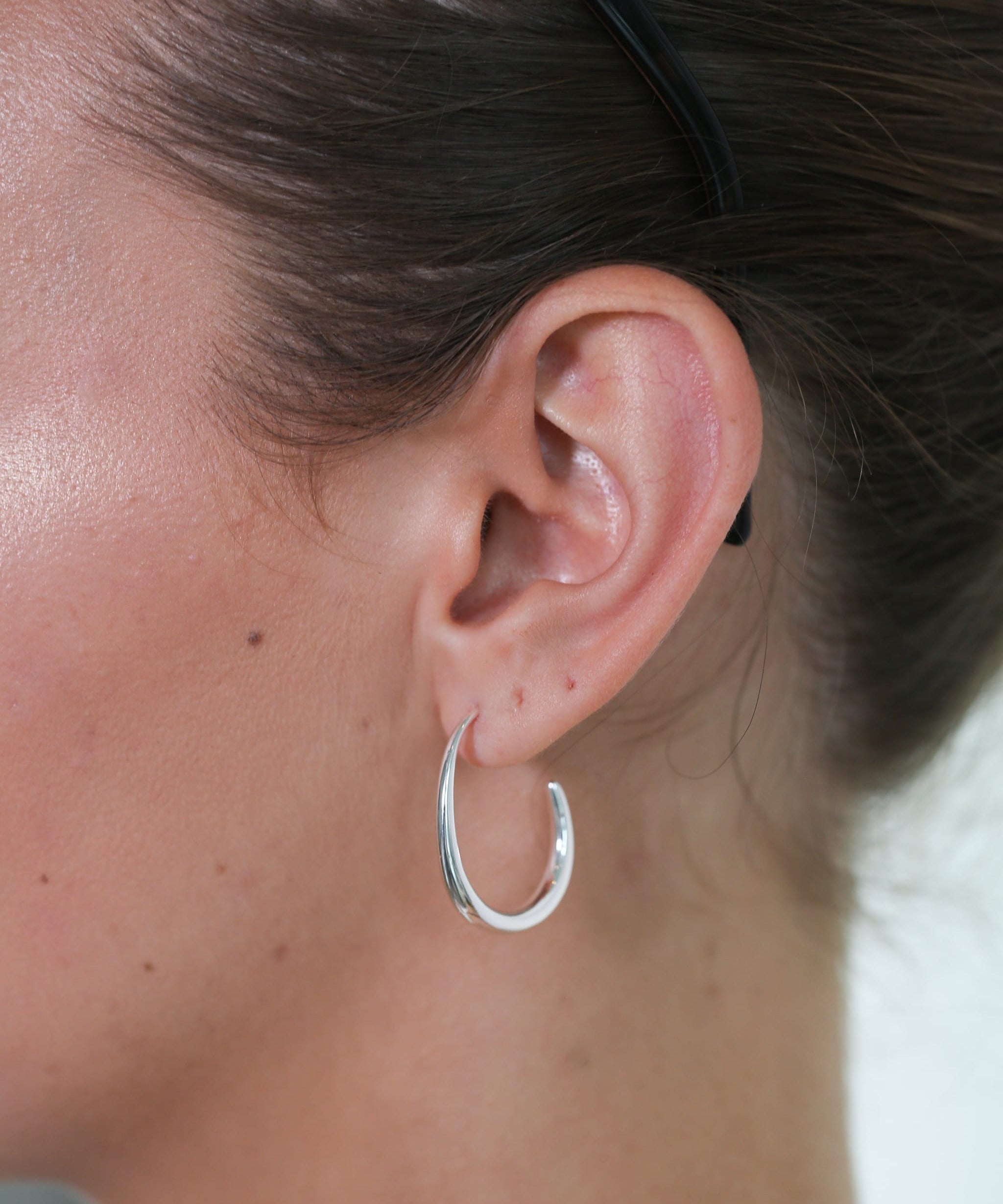 Slim Hoops Earrings Silver - Golden