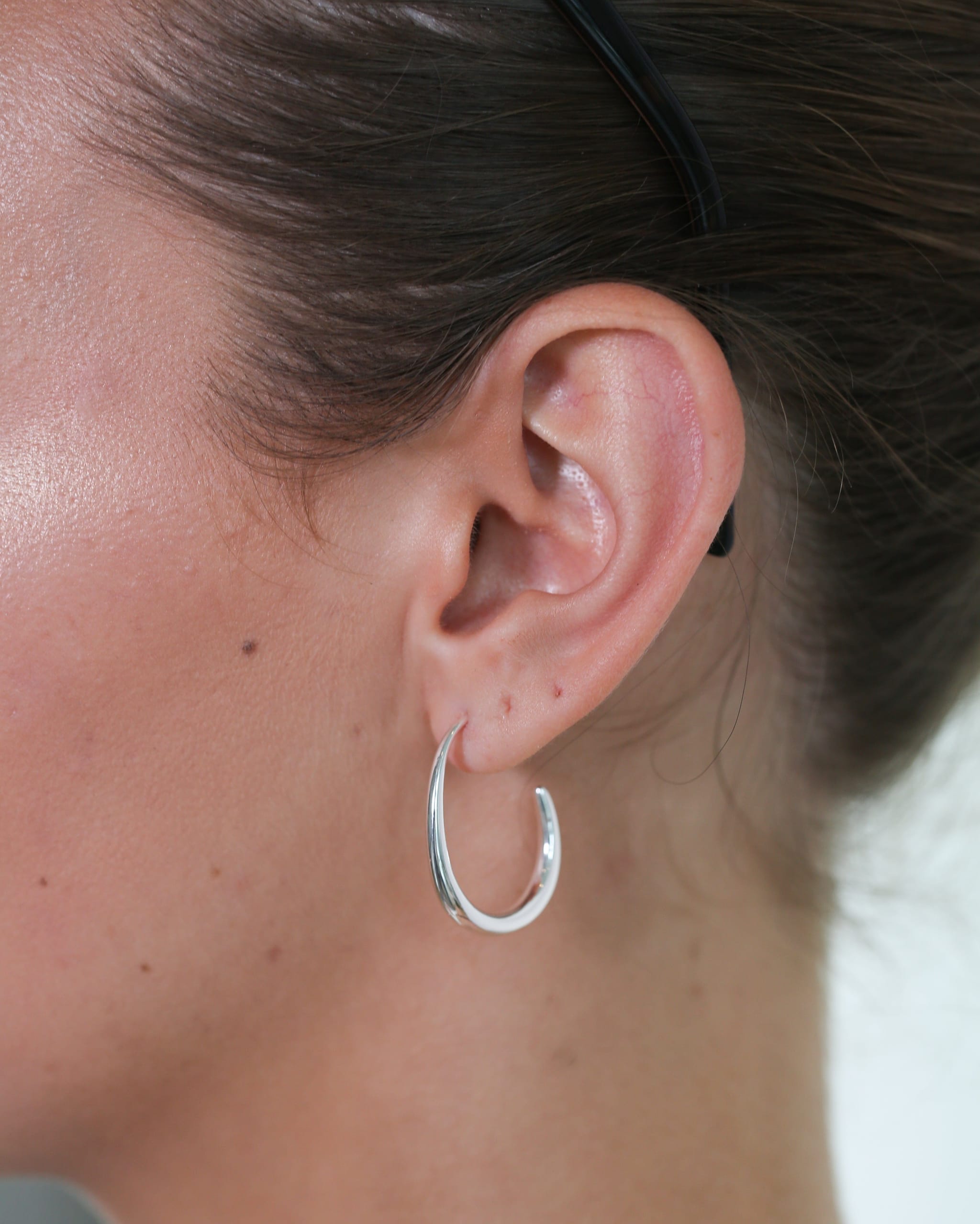 Slim Hoops Earrings Silver - Golden