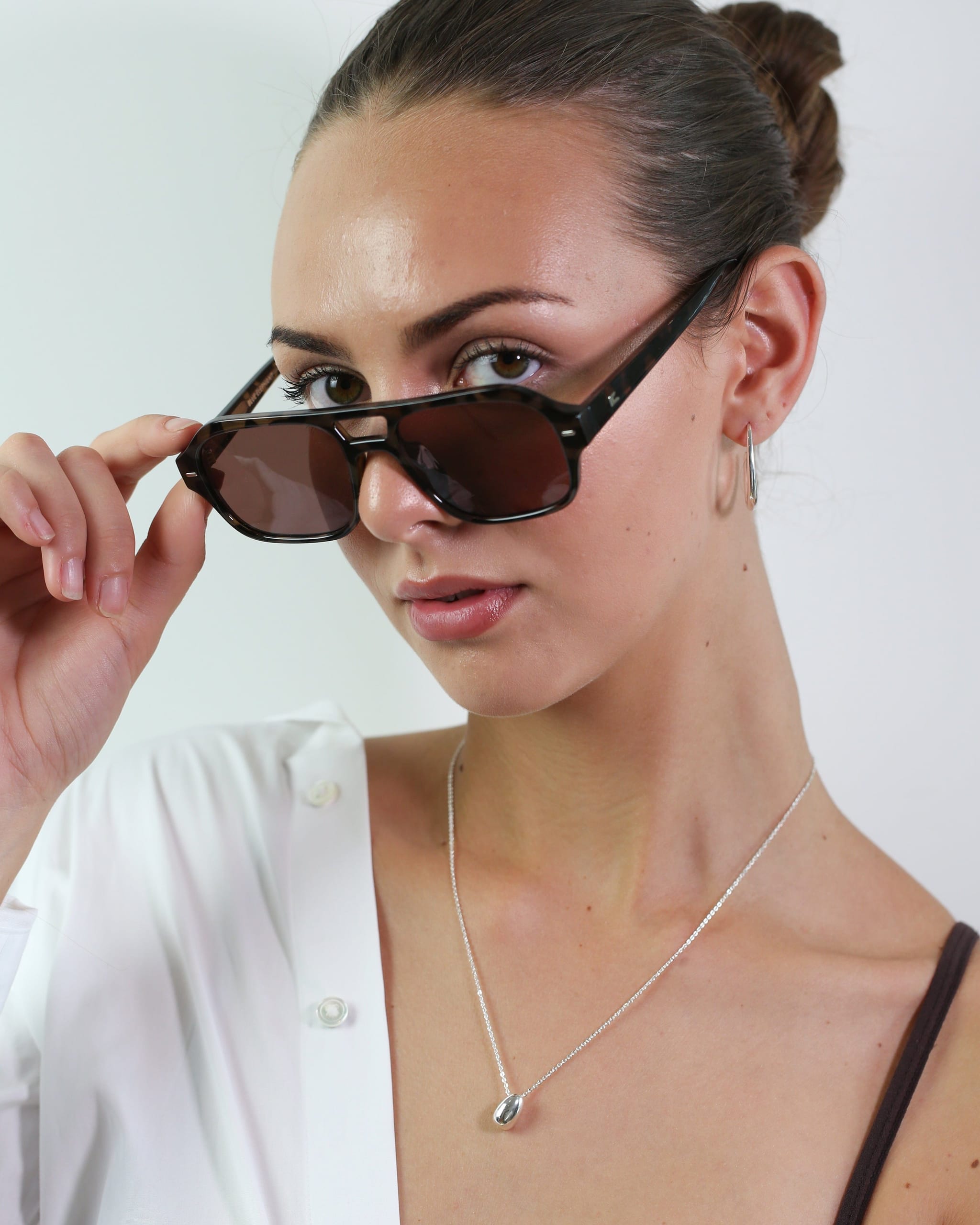 Slim Hoops Earrings Silver - Golden