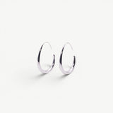 Slim Hoops Earrings Silver - Golden