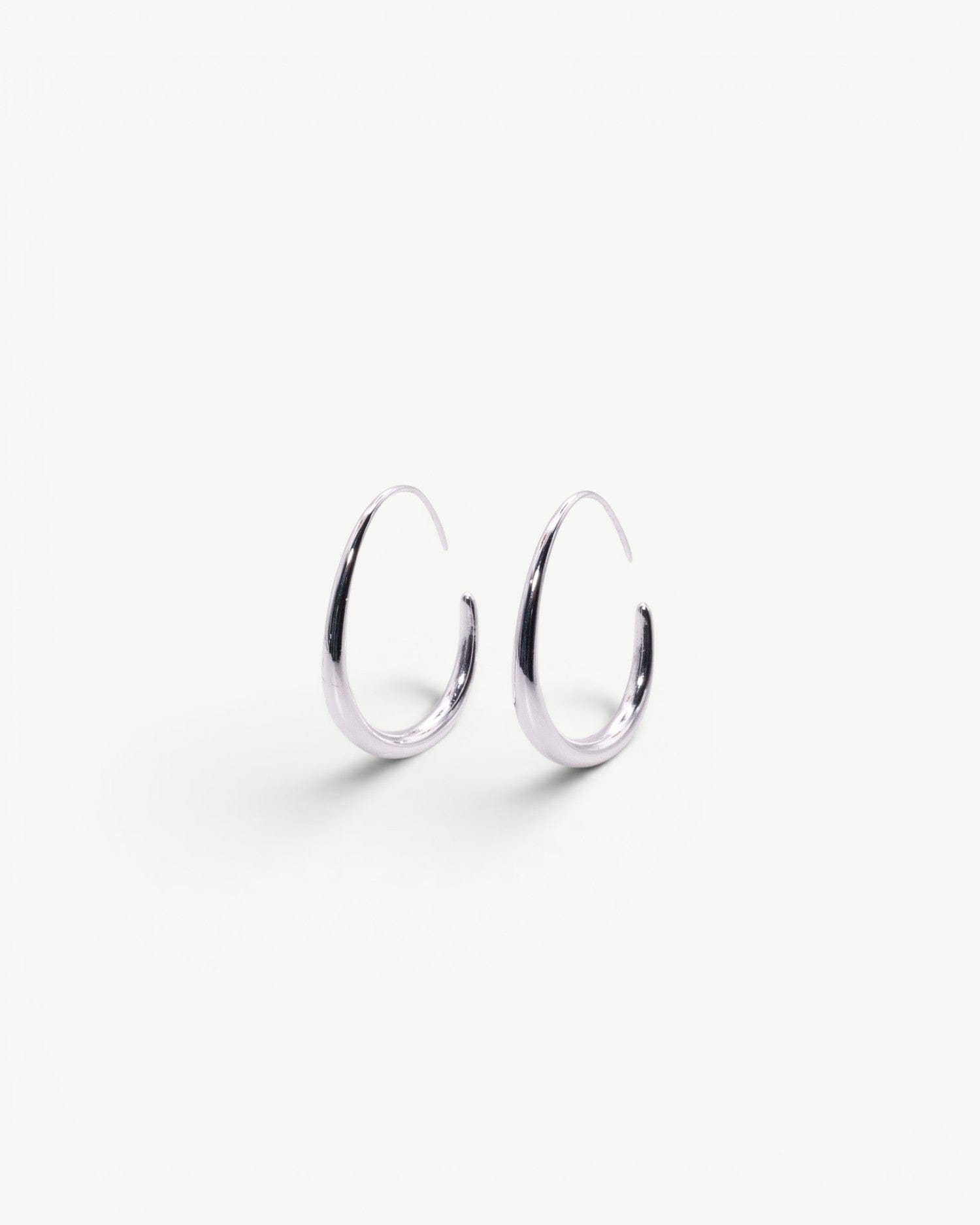 Slim Hoops Earrings Silver - Golden