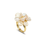 Cherie-Jewels-Small-White-3D-Keshi Pearl-Flower-Ring-№49