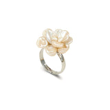 Cherie-Jewels-Small-White-3D-Keshi Pearl-Flower-Ring-№49