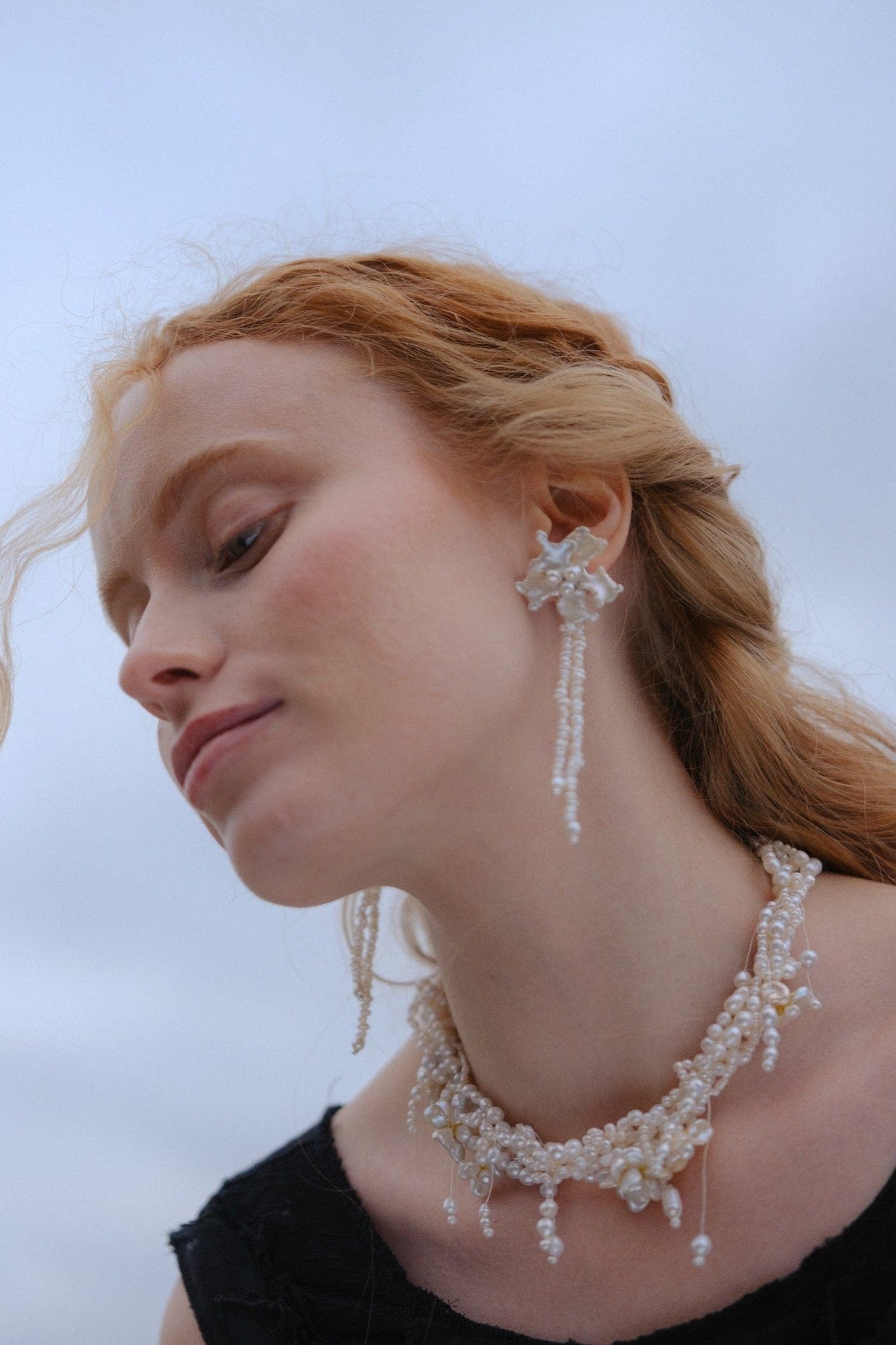 Cherie-Jewels-Snowflake-Keshi-Pearls-Freshwater-Flower-White-Dangle-Earrings-№34-Beaded-Statement-Drop
