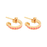 Apres-Youth-Spark-Enamel-Huggie-Hoop-EarringsPink-Gold-Vermeil