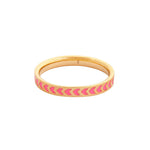 Apres Youth Spark Enamel Ring Pink & Gold Vermeil 