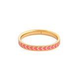 Apres Youth Spark Enamel Ring Pink & Gold Vermeil 