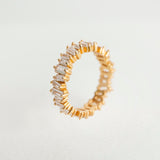 Sparkly Gold Baguette Eternity Ring