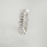 Sparkly Silver Baguette Eternity Ring